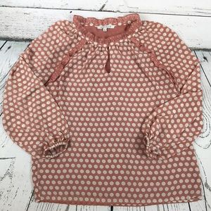 Rose & Olive- Mauve/white polka dot chiffon, M